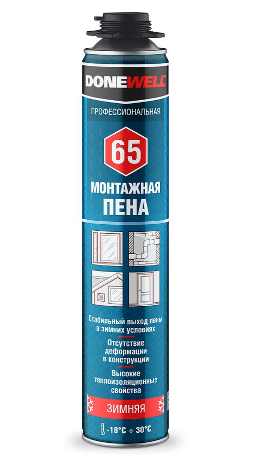Пена полиуретановая DONEWELL "65" проф. зимняя 1000мл
