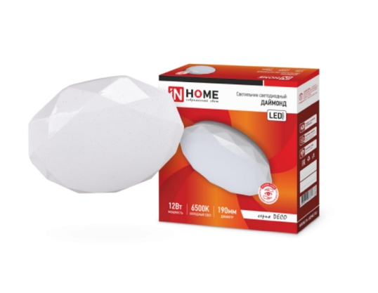 Светильник IN HOME Deco "Даймонд" с/д 780Лм 12Вт LED 6500К 230В