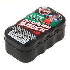 Губка Двойной блеск стандарт черная