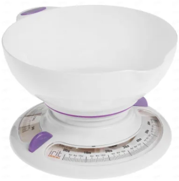 Весы кухонные механические IRIT IR-7131 белые 3 кг