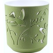 Кашпо "Колибри" (2,5л) Цв. Оливковый/белый