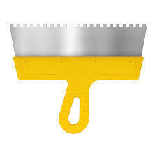 Шпатель BIBER для клея 180 мм тип В6 нержавеющий зубчатый