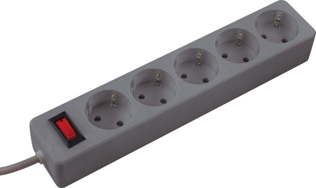 Сетевой фильтр КОСМОС пятиместный 3м серый (арт. FKsm3m-5g)
