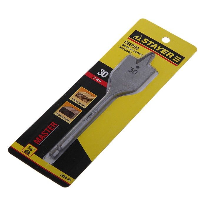 Сверло STAYER по дереву перовое D30 мм