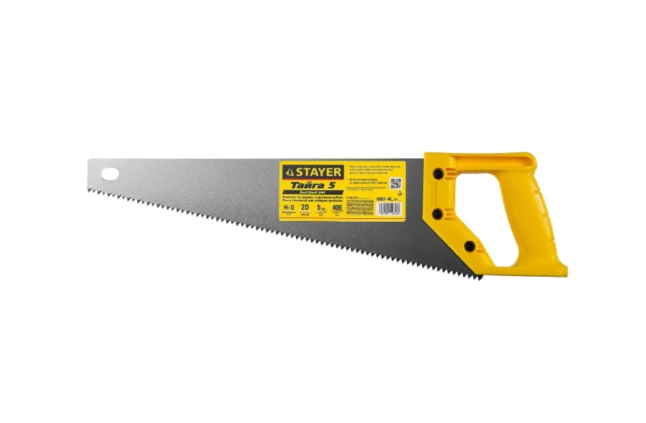 Ножовка STAYER "ТАЙГА 5" по дереву 400 мм (арт. 15061-40)