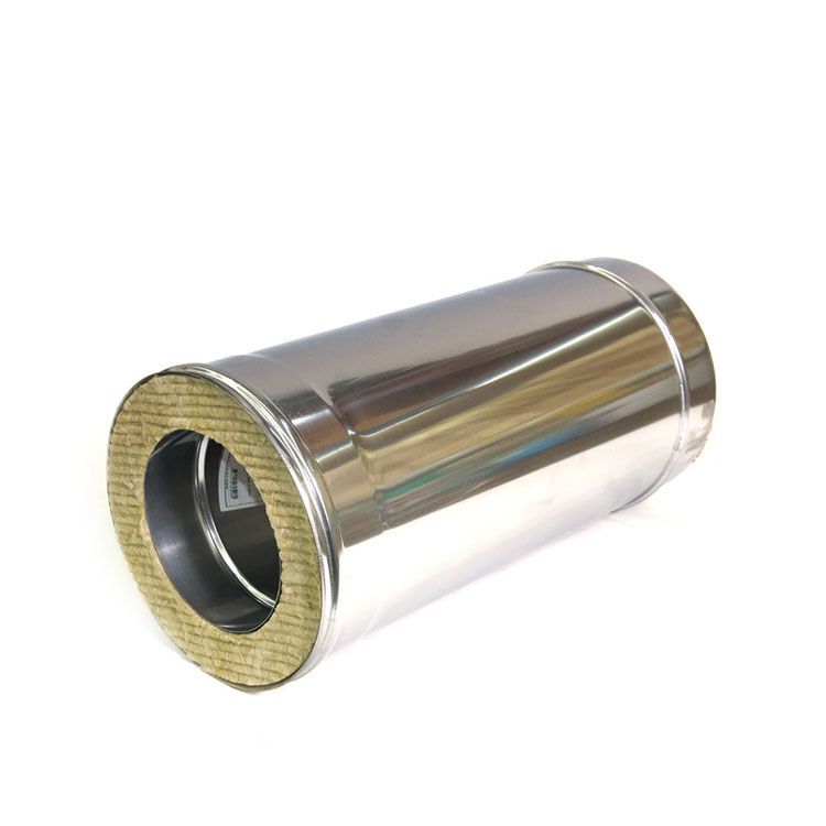 Труба сэндвич 1м. ф200*280 нерж.0,8мм/цинк.0,5мм