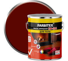 Эмаль FARBITEX ПФ-266 5кг красно-корич.