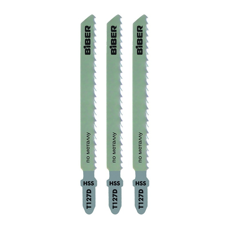 Пилки BIBER для электролобзика Т127D по мет. 74мм 3шт.