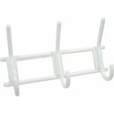 Вешалка 3-х крюч. снежно-белая, пластмасса 52225 *25