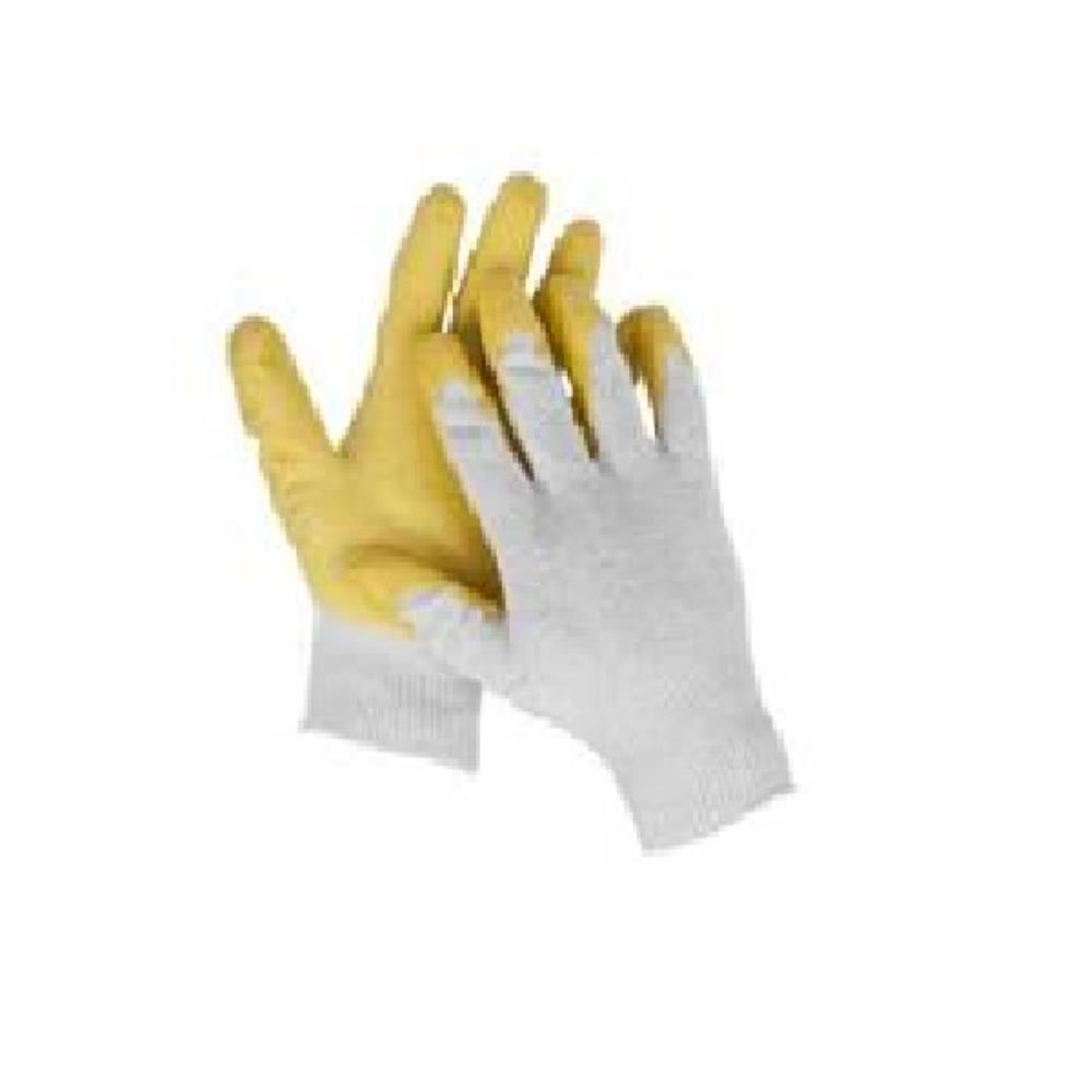 Перчатки облитая ладонь х/б жел.