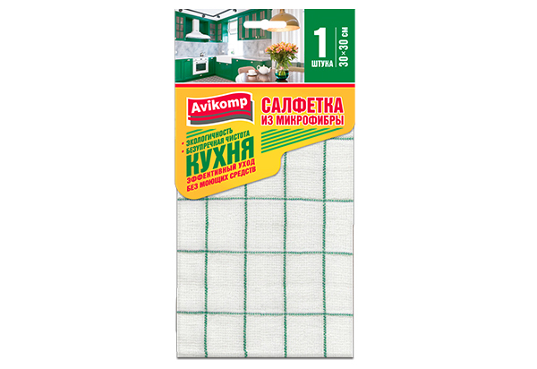 Салфетка Avikomp микрофибра 30х30см кухня