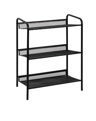 Подставка для обуви ЗМИ "Женева 13" 3-х полочная сеточка черная 45х27х60 см