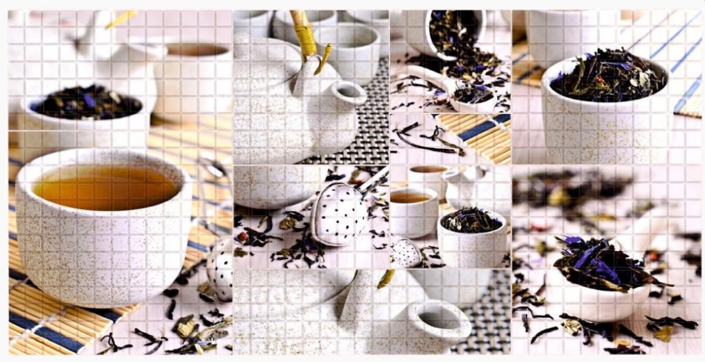 Панель стеновая ПВХ "Чайная церемония" мозаика 957х480х3мм