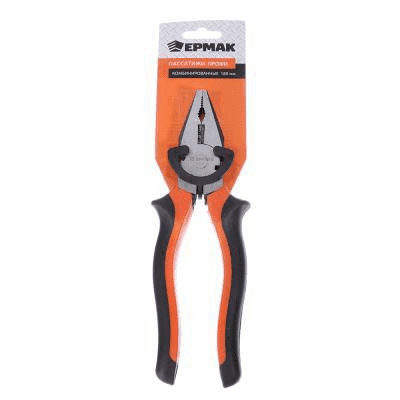 Пассатижи ЕРМАК комбинированные с двухцветной ручкой 180мм