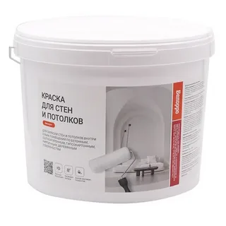 Краска БЕЛОРРО акриловая для стен и потолков белая 5,5кг