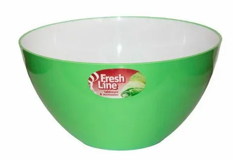 Миска 3л "Fresh Line" бело-зеленая