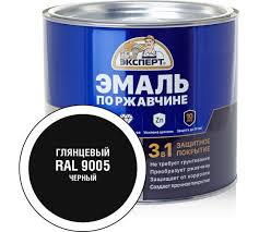 Эмаль универсальная ЭКСПЕРТ акриловая глянцевая Черный RAL 9005 (0,8кг; 6шт)
