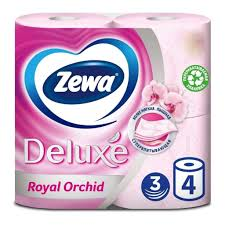 Бумага туалетная ЗЕВА Делюкс 3-Х сл.  Орхидея 4шт