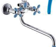 Смеситель DIKALAN д/ванны махов. голубой   D2171-6