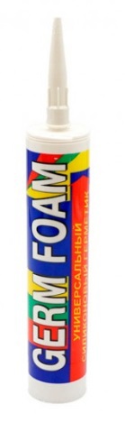 Герметик GERM FOAM силиконовый универсальный белый 280 мл