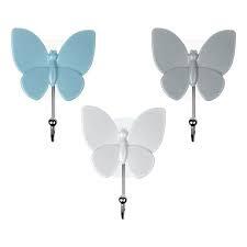 Крючки д/полотенец 9054 3шт на липе бабочка (037157) Ж