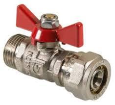 Кран шар.под обжим Valtec 16*1/2 нар. (д/МП) VT.341.N.1604(КМ)