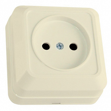 Розетка UNIVERSAL "Олимп" (арт. Б-00022) бежевая одноместная б/з