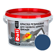 Краска фасадная резиновая синий 3кг "DALI"