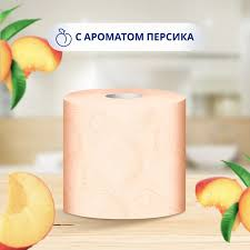 Бумага туалетная ЗЕВА Делюкс 3-Х сл. Аромат.персик 4шт