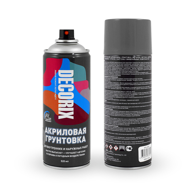 Грунтовка аэр.серая А10 520мл Decorix
