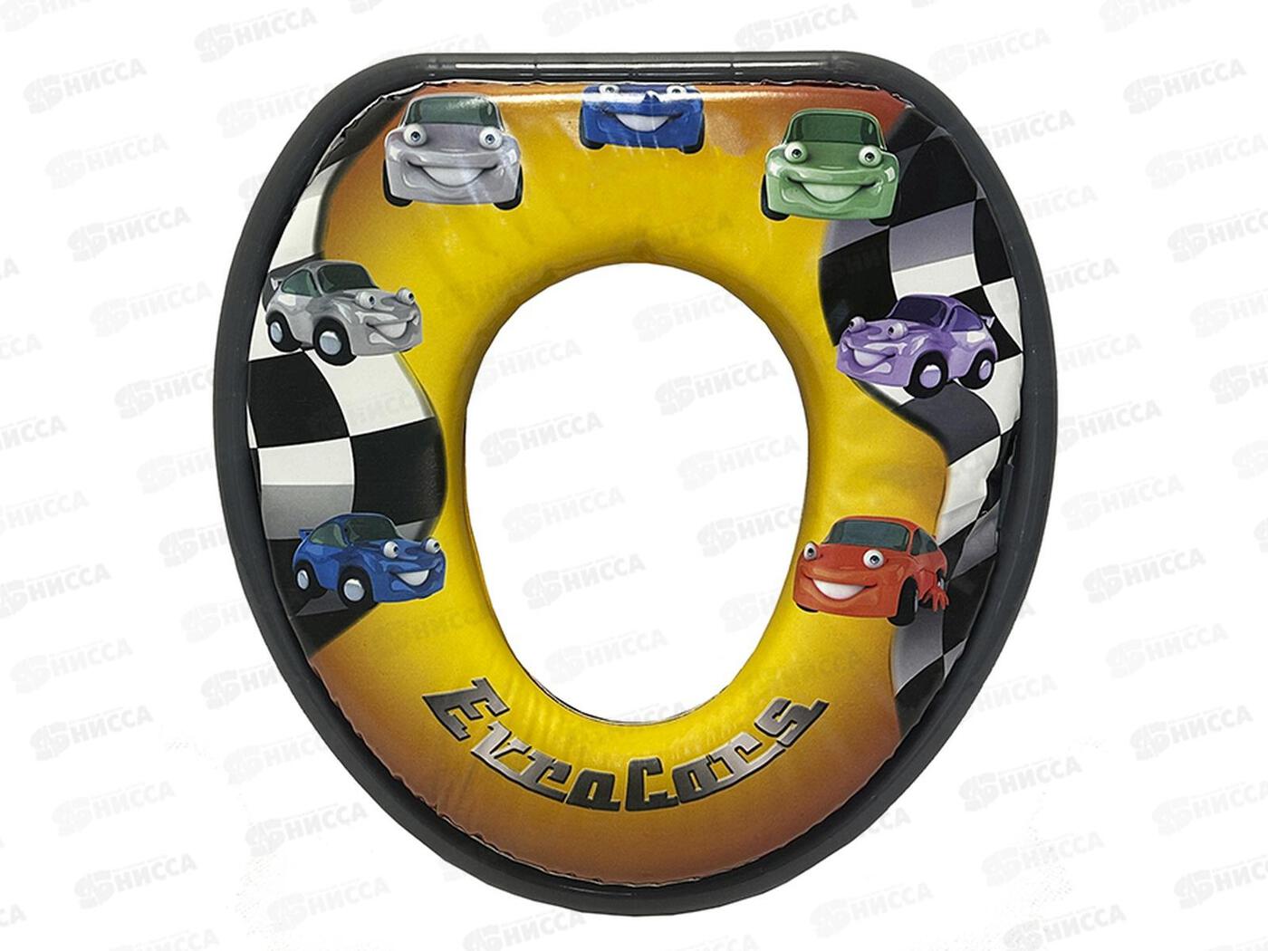 Сиденье на унитаз мягкое дет "Гоночные машинки"