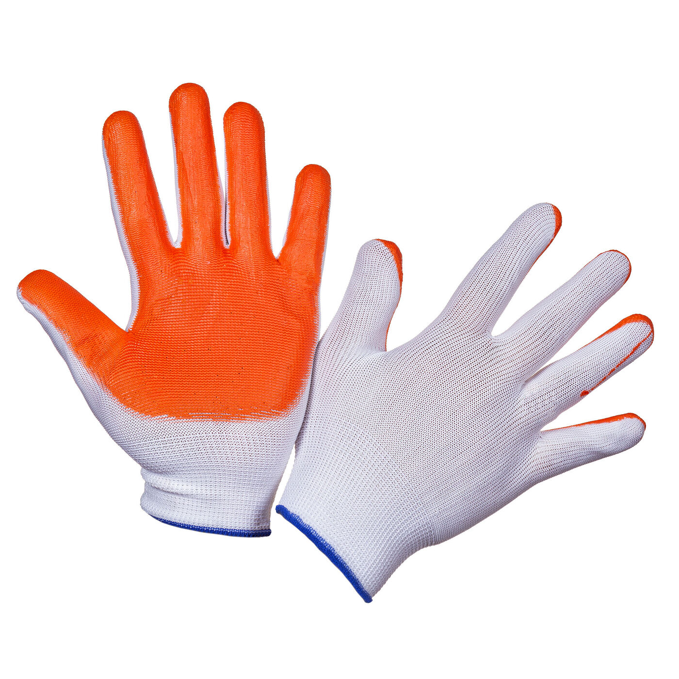 Перчатки нейлон облив нитрил усил. оранжевые