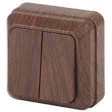 Выключатель двойной 2-104-10 Intro 10А-250В Quadro, венге