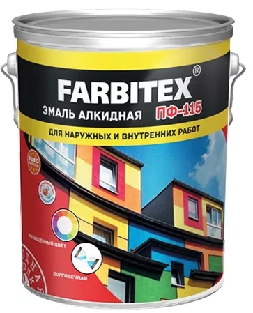 Эмаль FARBITEX ПФ-115 персиковая 800г