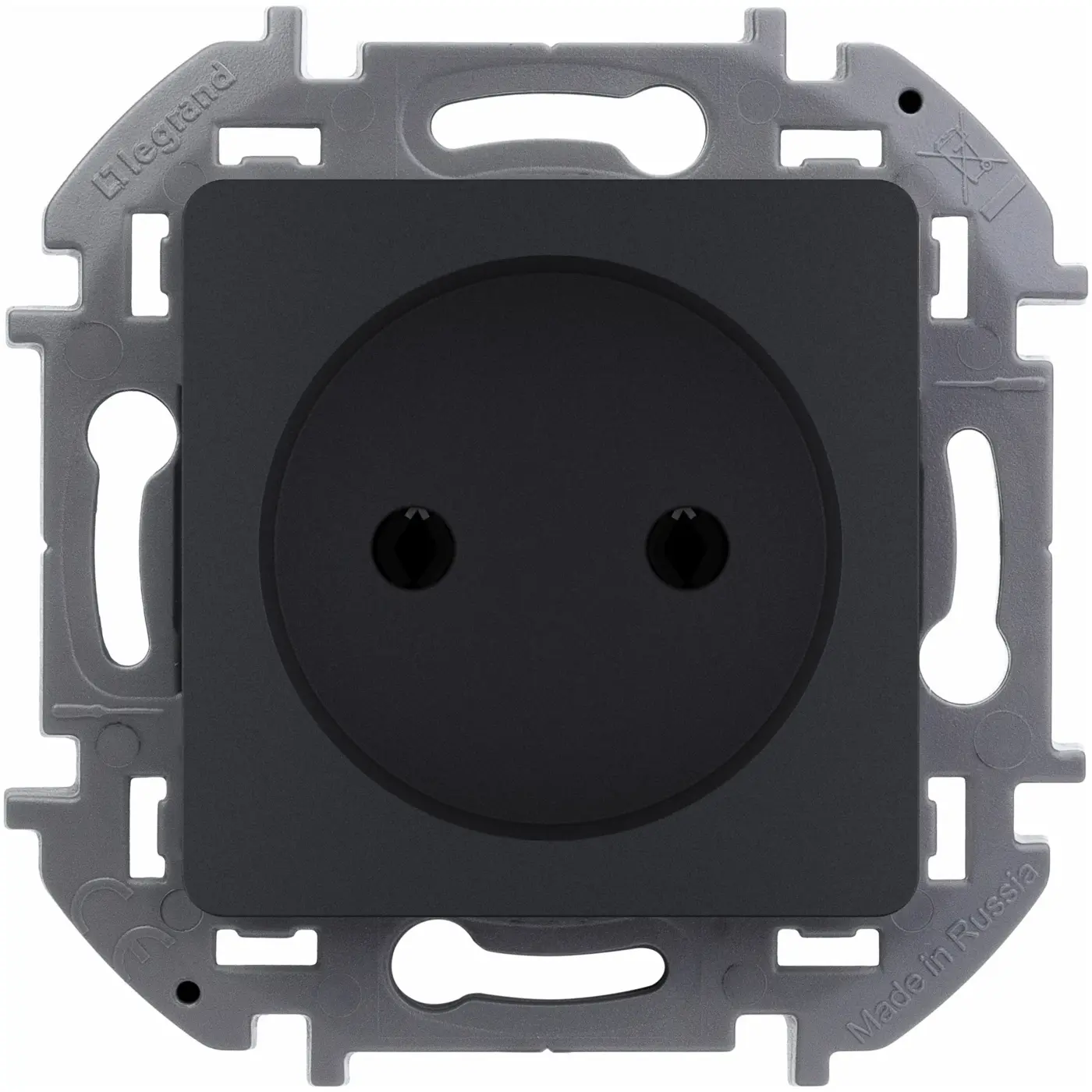 Механизм розетки 1-м СП антрацит 673713
