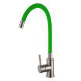 Смеситель DIKALAN B4051 для кухни однорыч. 40мм гайка высокий излив (Зеленый матовый)