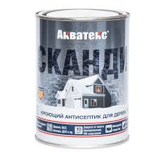 Антисептик АКВАТЕКС "Сканди" кроющий для древесины (база А) айсберг 0.75 л