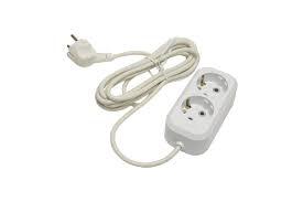 Удлинитель 2мест б/з 2х0,75 3м Home белый STEKKER