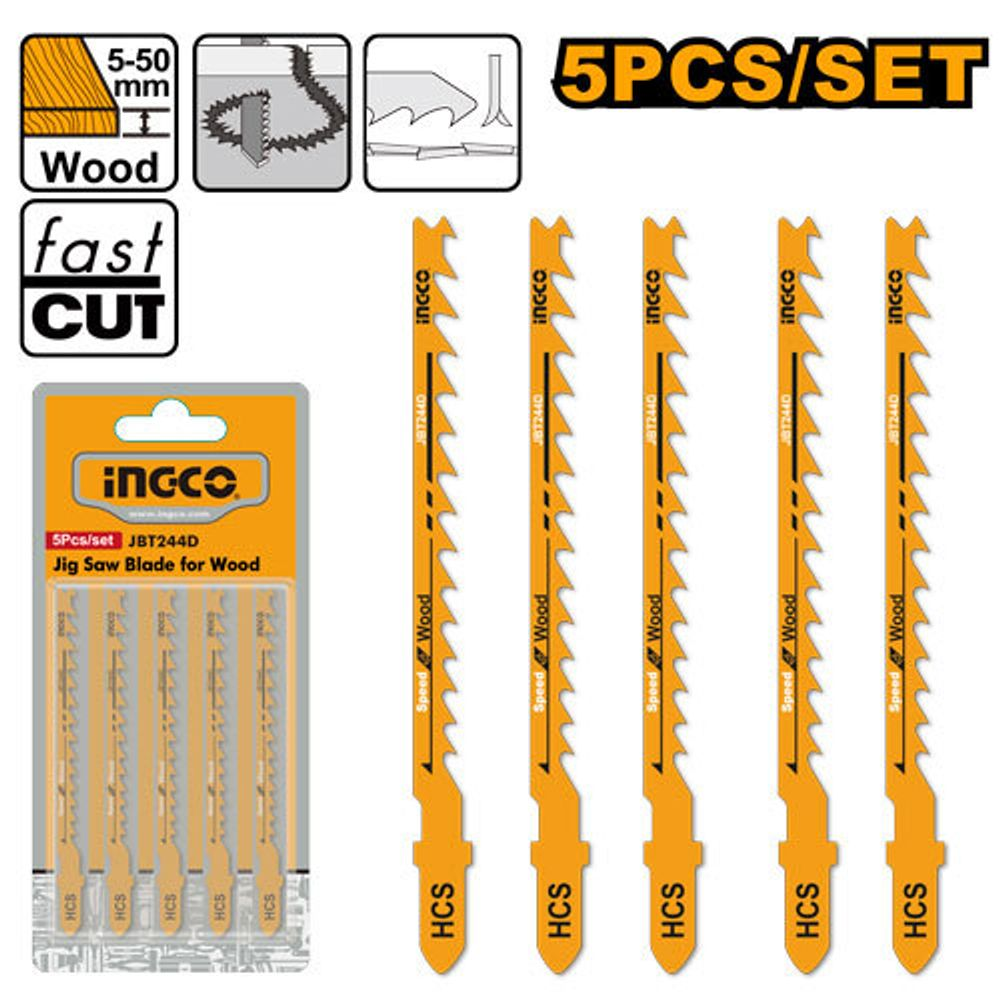 Полотна INGCO JBT244D д/электрол. по дер. 5шт