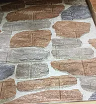 Панель стеновая самокл 3D Коричневый камень 0,7х0,77м (толщ. 0,4см) BZ1-JS-030