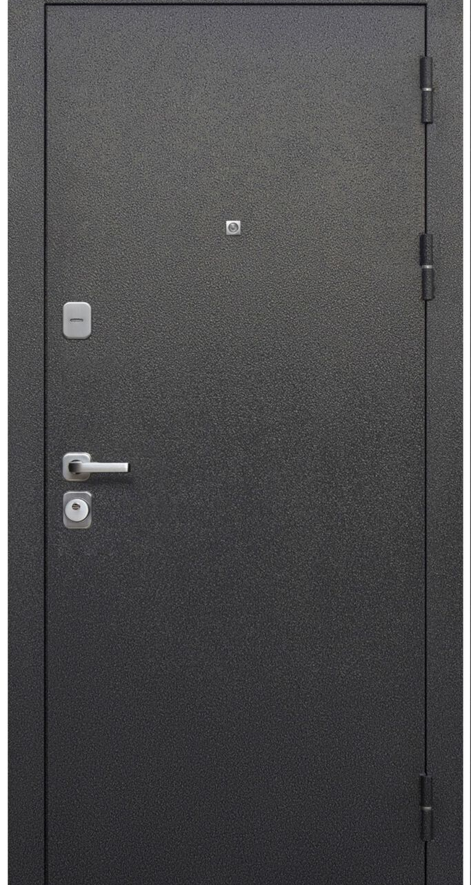 Дверь мет (860) правая Толстяк Букле чёрный Белый ясень