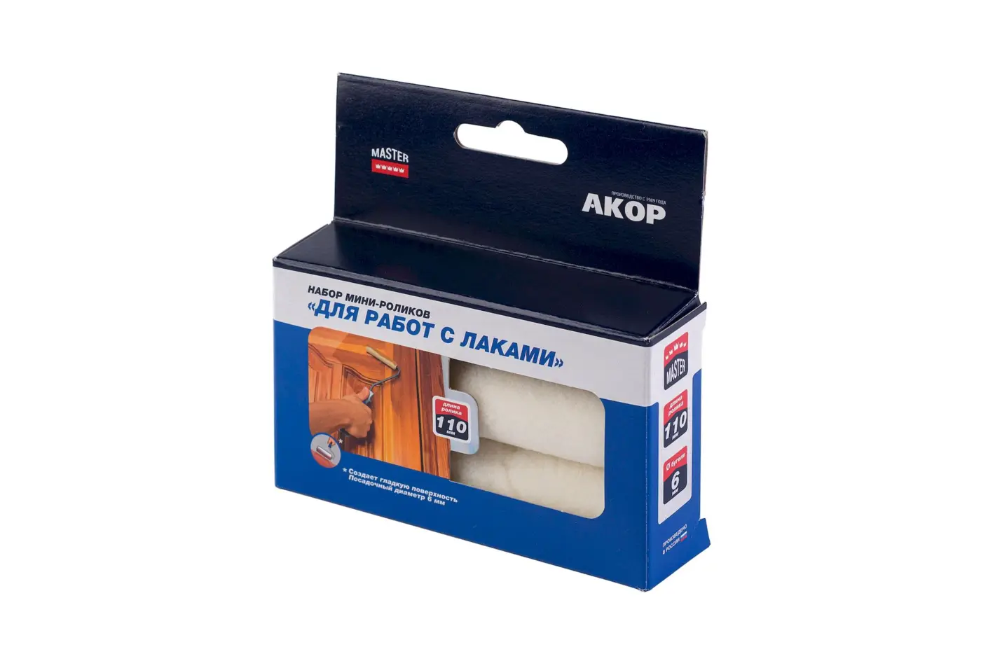 Набор мини-роликов "Для работ с Лаками" 110мм/2шт/30