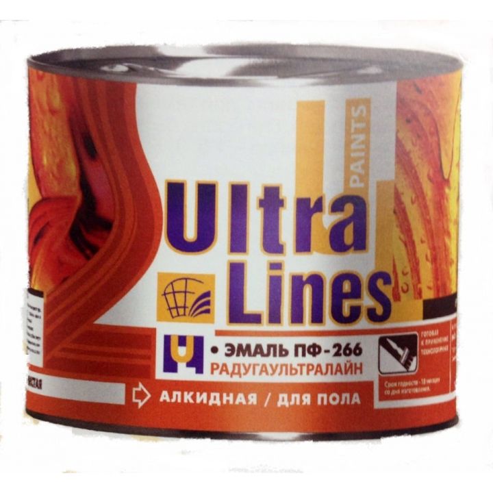 Эмаль ULTRA LINES ПФ-266 желто-коричневая 1,8кг