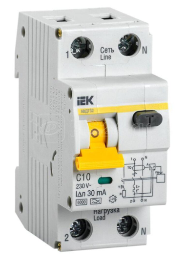 Выключатель автоматический IEK MAD22-5-010-С-30 6кА 10А 230V
