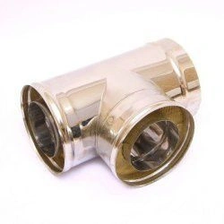 Тройник-сэндвич 90гр ф.200*280 нерж 0,8мм/нерж.0,5мм