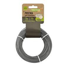 Леска для триммера 2,4мм*15м усил.тросом