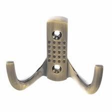 Крючок TOMMY 04.41 перф. 2-х рожковый (Бронза)