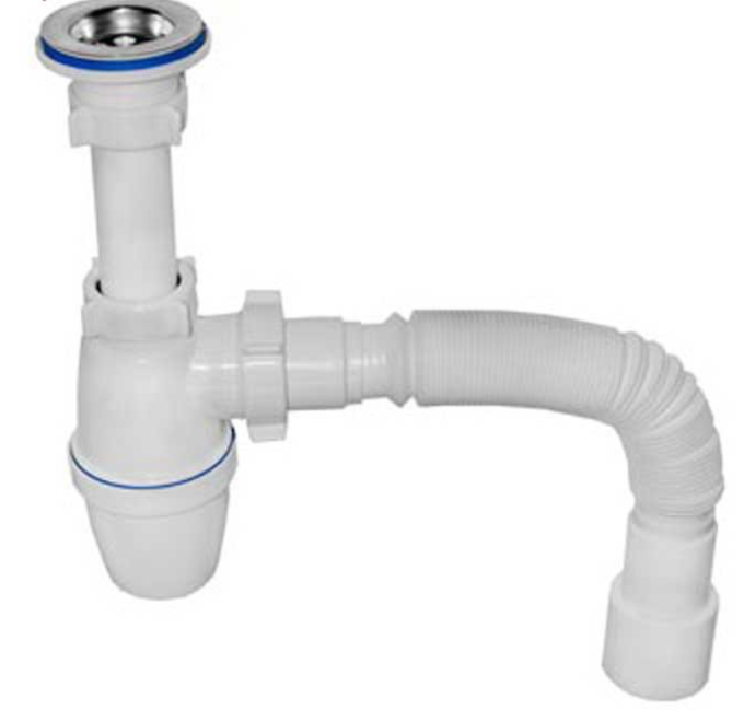 Сифон "Орио" 1/2 40/50 с гофрой для умыв/мойки