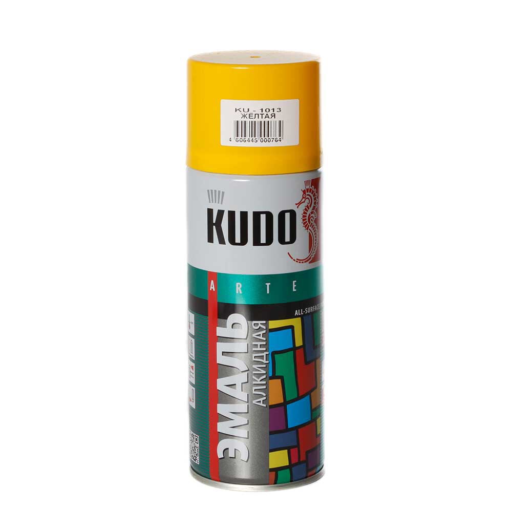 Эмаль KUDO KU-1013 алкид. аэроз. желтая 520мл