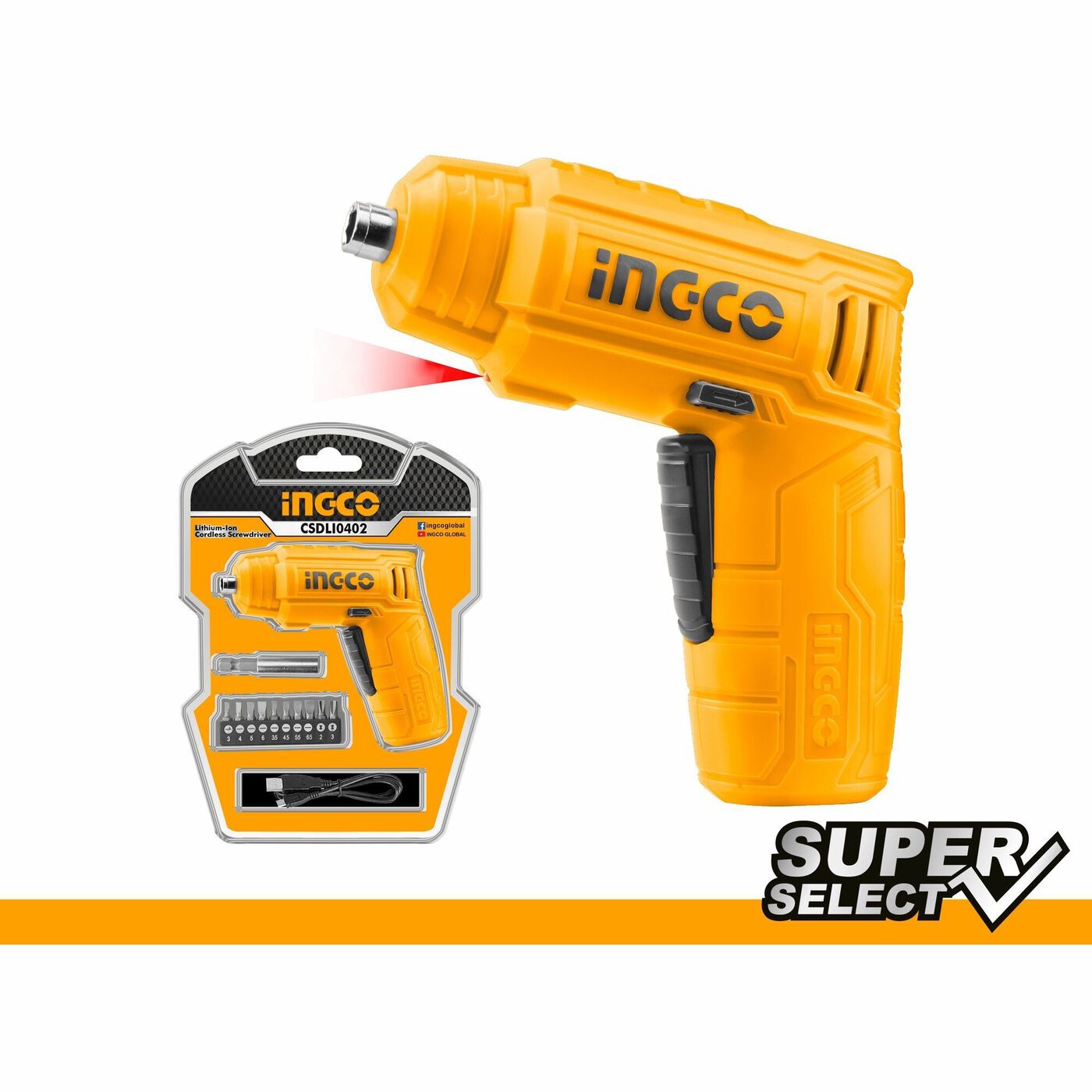 Отвертка аккумуляторная INGCO 4Вт